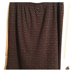 Knee length faux wrap skirt